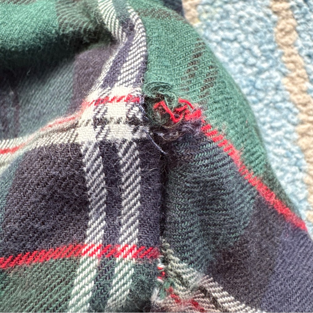 Beachlunchlounge collection Women’s Green/Red/Navy Plaid Button‎ Down Shirt XS - Picture 7 of 7